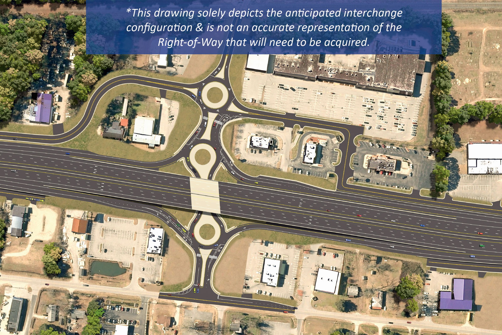 Williams Road Interchange at U.S. 70* *Does not show final design